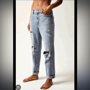 NWT Pistola Presley High Rise Relaxed Roller In Ridge Distressed